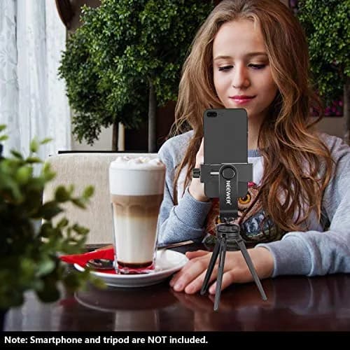NEEWER Smartphone Holder Phone Tripod Mount Compatible with iPhone Android | 360° Rotation & Detachable Clip thumbnail 4