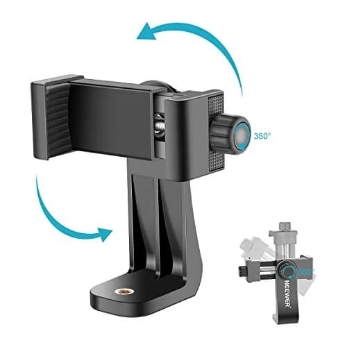 NEEWER Smartphone Holder Phone Tripod Mount Compatible with iPhone Android | 360° Rotation & Detachable Clip thumbnail 6