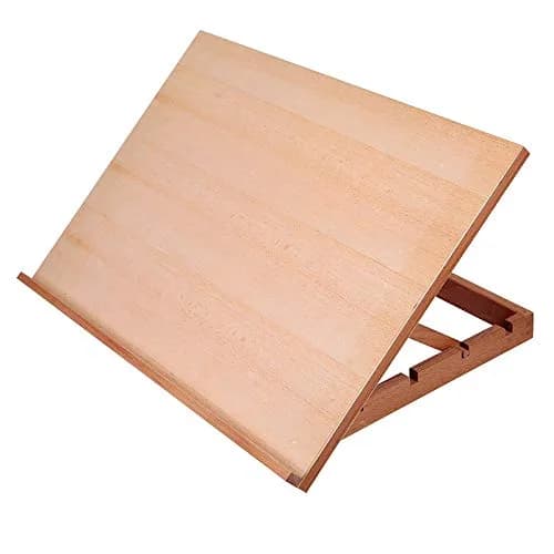 Falling in Art Large 5-Position Wood Drafting Table Easel Drawing &Sketching Board | Adjustable Angles for Artists (70-120 chars) thumbnail 1