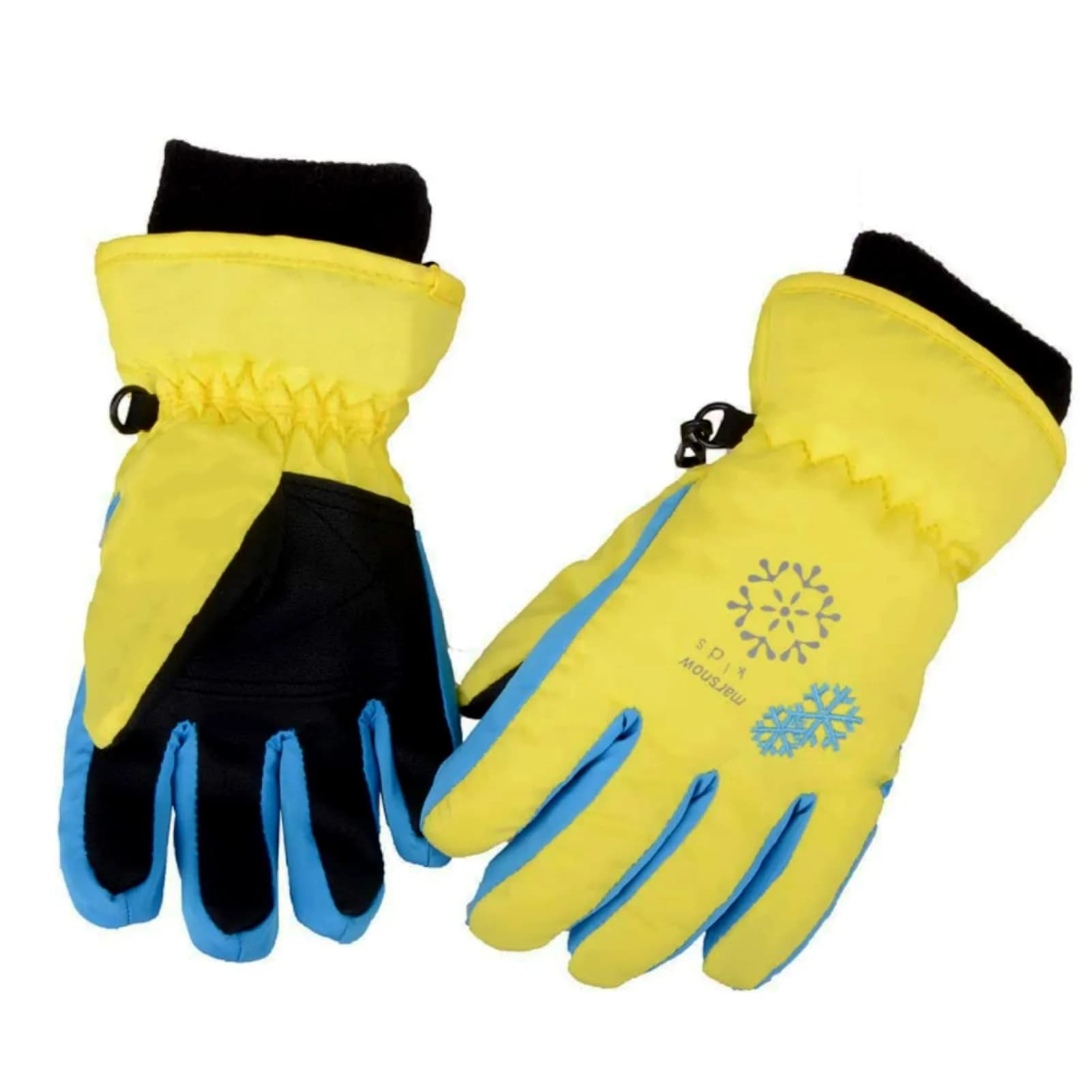 Azarxis Kids Winter Ski Gloves Waterproof Snow Glove for Snowboarding, Sledding (9-12 Years Old, Blue) | Warm, Waterproof & Durable — #01 Yellow / 9-12 Years Old