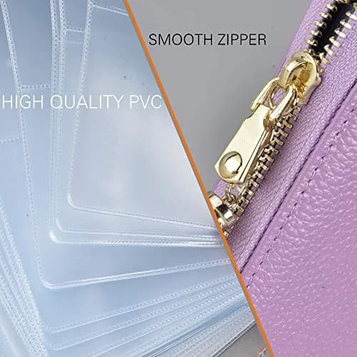 Easyoulife Womens Genuine Leather RFID Blocking Card Holder Wallet | 40 Card Slots thumbnail 7
