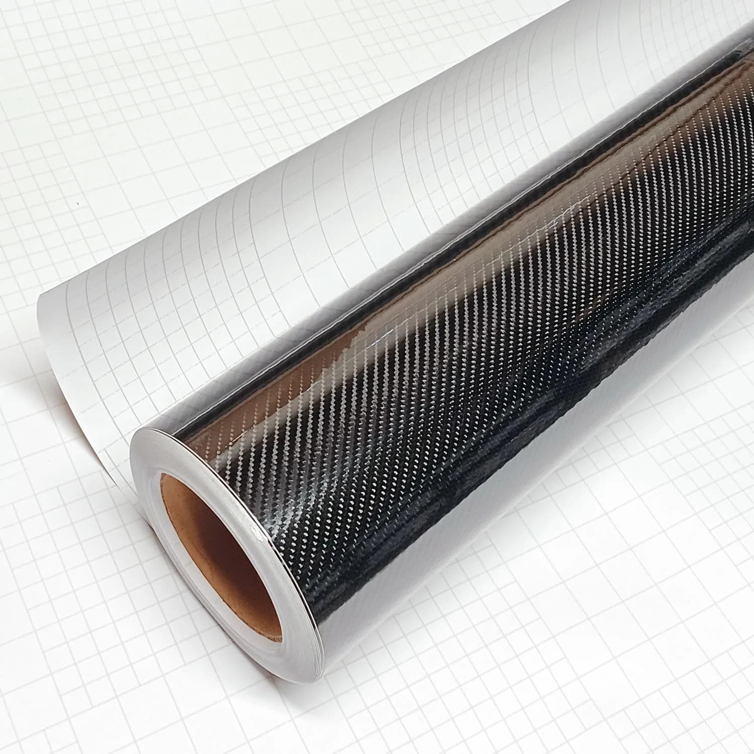 DIYAH 6D Black Carbon Fiber Vinyl Wrap Sticker 122cm x 152cm (4ft x 5ft) | Bubble-Free Air Release for Automotive Surfaces - main product image