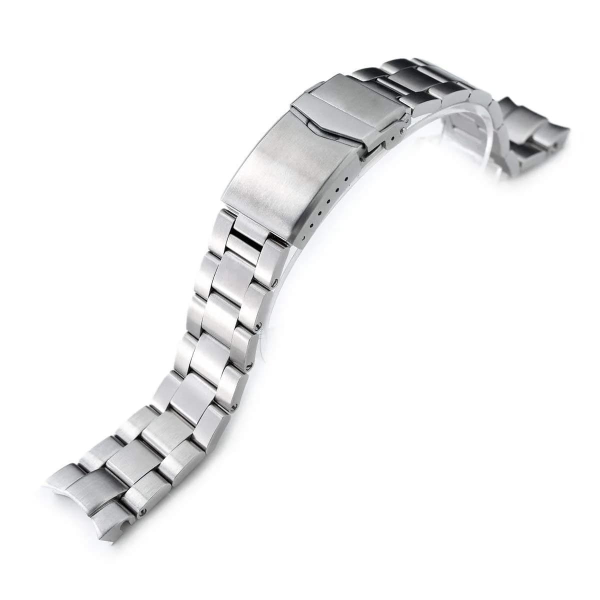 MiLTAT 20mm Super-O Boyer Watch Band compatible with Seiko Alpinist SARB017 SPB155 H70455733 | Curved Solid End, Stainless Steel, Brushed