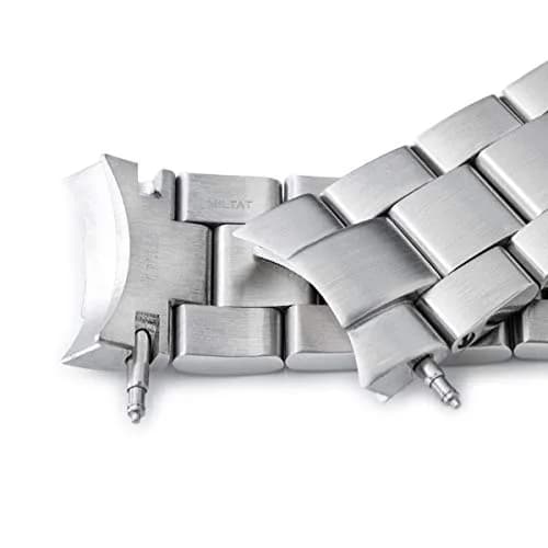 MiLTAT 20mm Super-O Boyer Watch Band compatible with Seiko Alpinist SARB017 SPB155 H70455733 | Curved Solid End, Stainless Steel, Brushed thumbnail 4