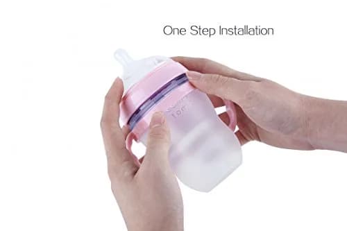 GOLOHO Baby Bottle Handle for Comotomo Bottles 8 oz & 5 oz | Soft Grip, Anti-Slip, BPA-Free, Pink thumbnail 4