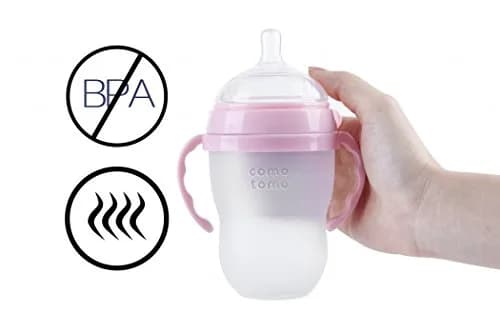 GOLOHO Baby Bottle Handle for Comotomo Bottles 8 oz & 5 oz | Soft Grip, Anti-Slip, BPA-Free, Pink thumbnail 6