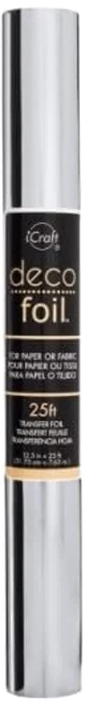 iCraft Deco Foil Value Roll Silver 12.5" x 25 ft | USA Import for Crafts