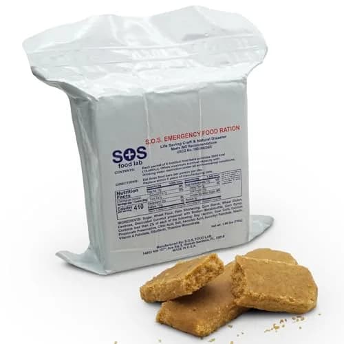 SOS Emergency Food Rations 3600 Calorie Pack | 5-Year Shelf Life, Ready to Eat, Coast Guard Approved thumbnail 1