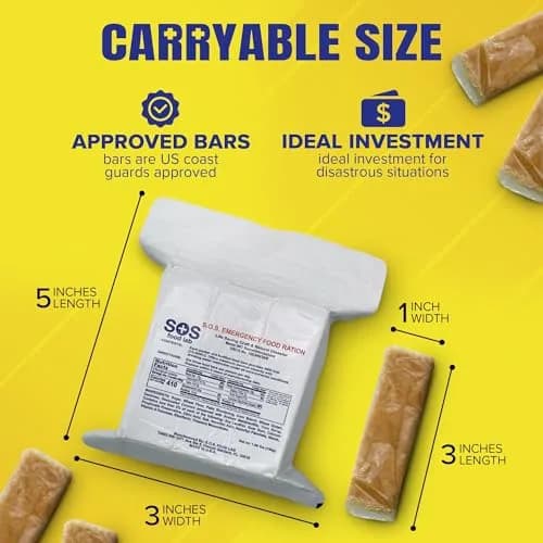 SOS Emergency Food Rations 3600 Calorie Pack | 5-Year Shelf Life, Ready to Eat, Coast Guard Approved thumbnail 4