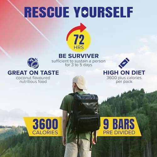 SOS Emergency Food Rations 3600 Calorie Pack | 5-Year Shelf Life, Ready to Eat, Coast Guard Approved thumbnail 2