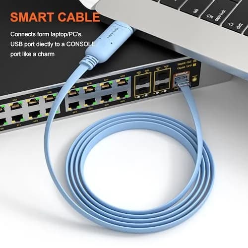 OIKWAN USB to RJ45 Console Cable 1.8m (6ft) Blue | Network Device Configuration Cable thumbnail 8