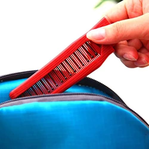 Louise Maelys Folding Hair Comb Double Headed Pocket Travel Comb Purple | Compact, Eco-Friendly, Travel-Ready thumbnail 5