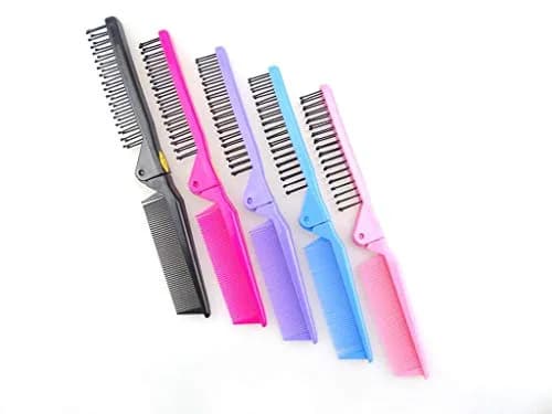 Louise Maelys Folding Hair Comb Pink | Detangles Thick, Curly, or Straight Hair thumbnail 7
