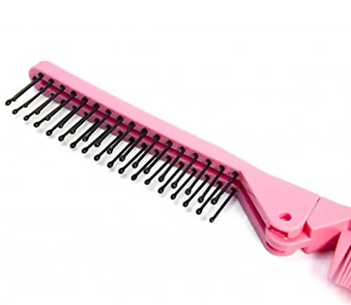 Louise Maelys Folding Hair Comb Pink | Detangles Thick, Curly, or Straight Hair thumbnail 3