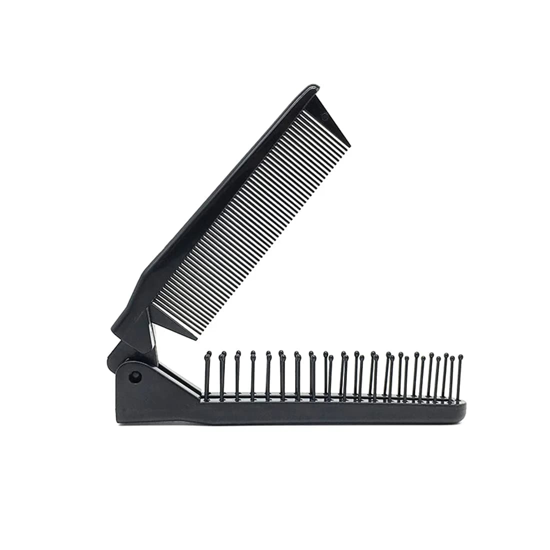 Louise Maelys Folding Hair Brush Black | Pocket Travel Comb for Thick, Curly, Straight Hair - main product image