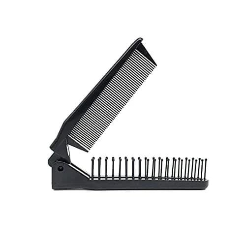 Louise Maelys Folding Hair Brush Black | Pocket Travel Comb for Thick, Curly, Straight Hair thumbnail 1