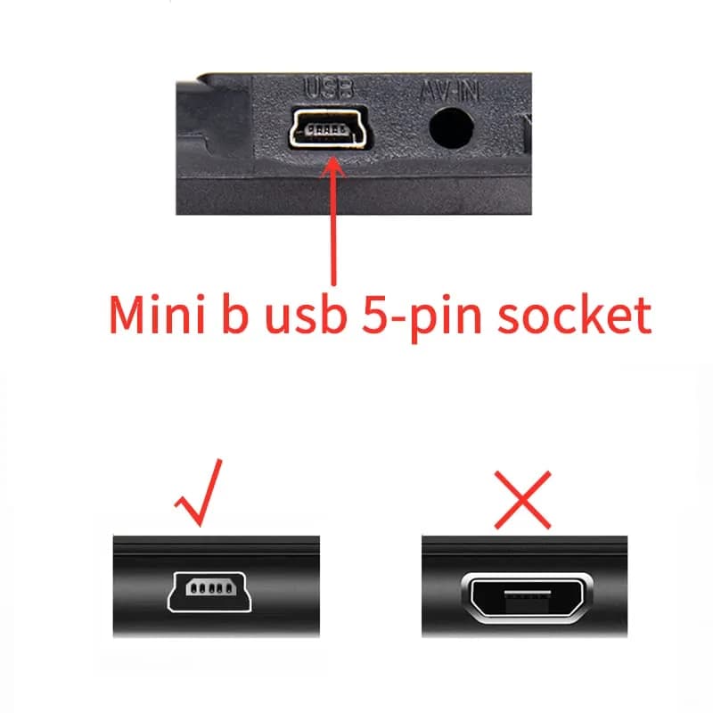 LARRITS 5M (16.4ft) USB 2.0 to Mini USB Cable | Left Angle Power Charge Cord for Dash Cams & GPS thumbnail 5