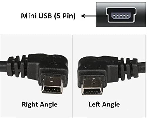 LARRITS 5M (16.4ft) USB 2.0 to Mini USB Cable | Left Angle Power Charge Cord for Dash Cams & GPS thumbnail 7