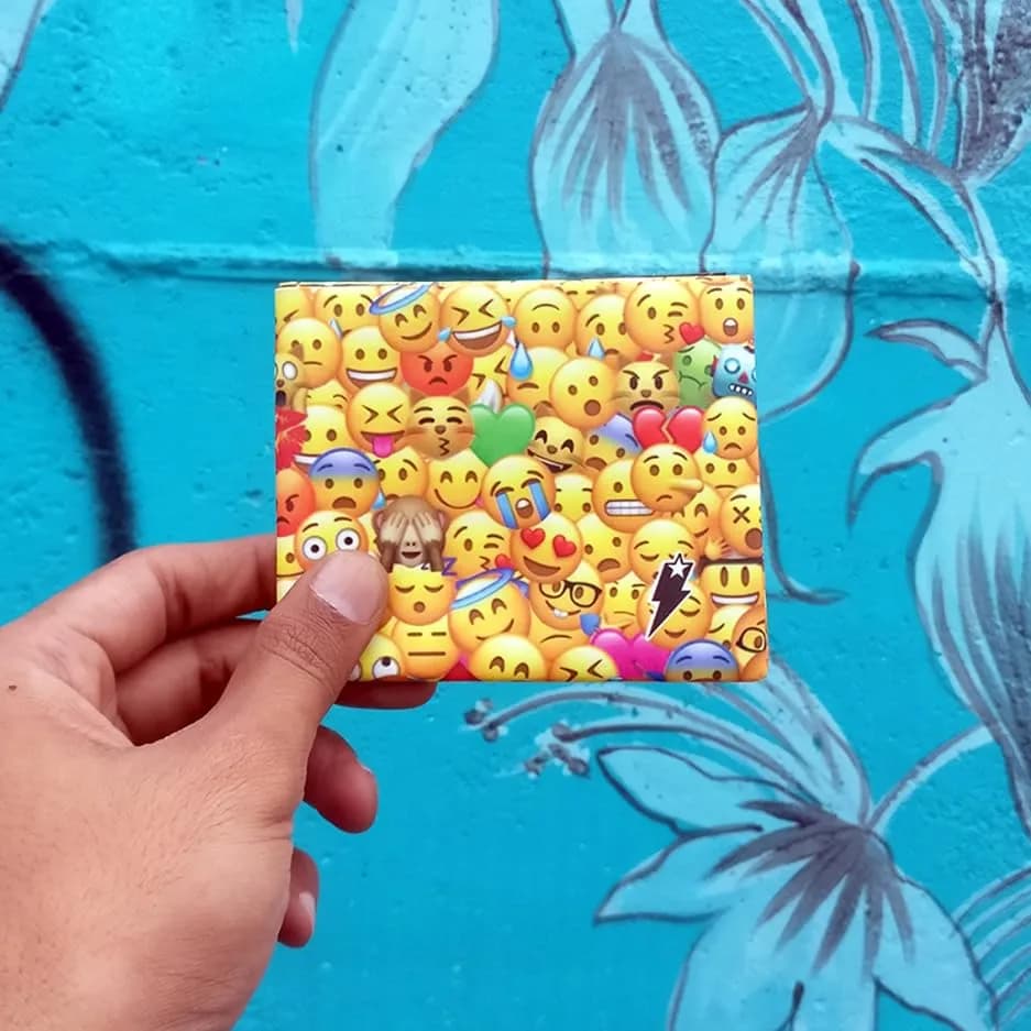 SUPERVEK Smiley Face Paper Wallet with RFID Protection, 8.25 cm (3.25") | Slim, Water-Resistant, Vegan HDPE thumbnail 5