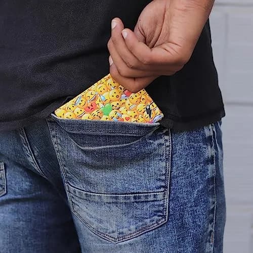 SUPERVEK Smiley Face Paper Wallet with RFID Protection, 8.25 cm (3.25") | Slim, Water-Resistant, Vegan HDPE thumbnail 7