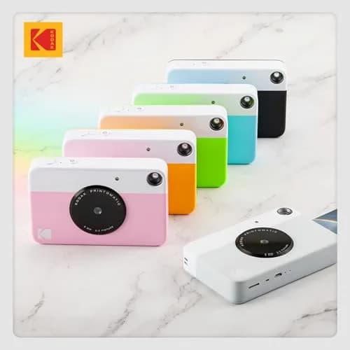 KODAK Printomatic Instant Print Camera Grey | 5MP, 2x3" Sticky-Back Prints thumbnail 7