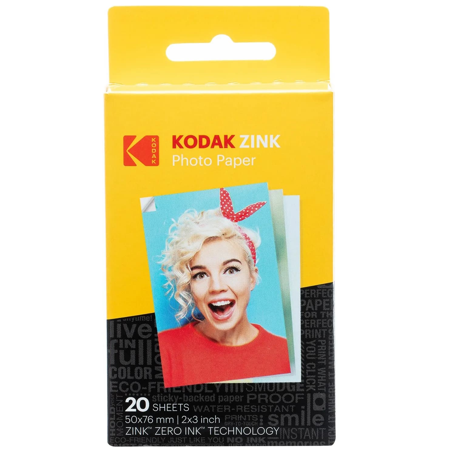 KODAK 2x3 Premium Sticky-Backed ZINK Photo Paper (20 Sheets) | Fade-Resistant Prints for Instant Memories