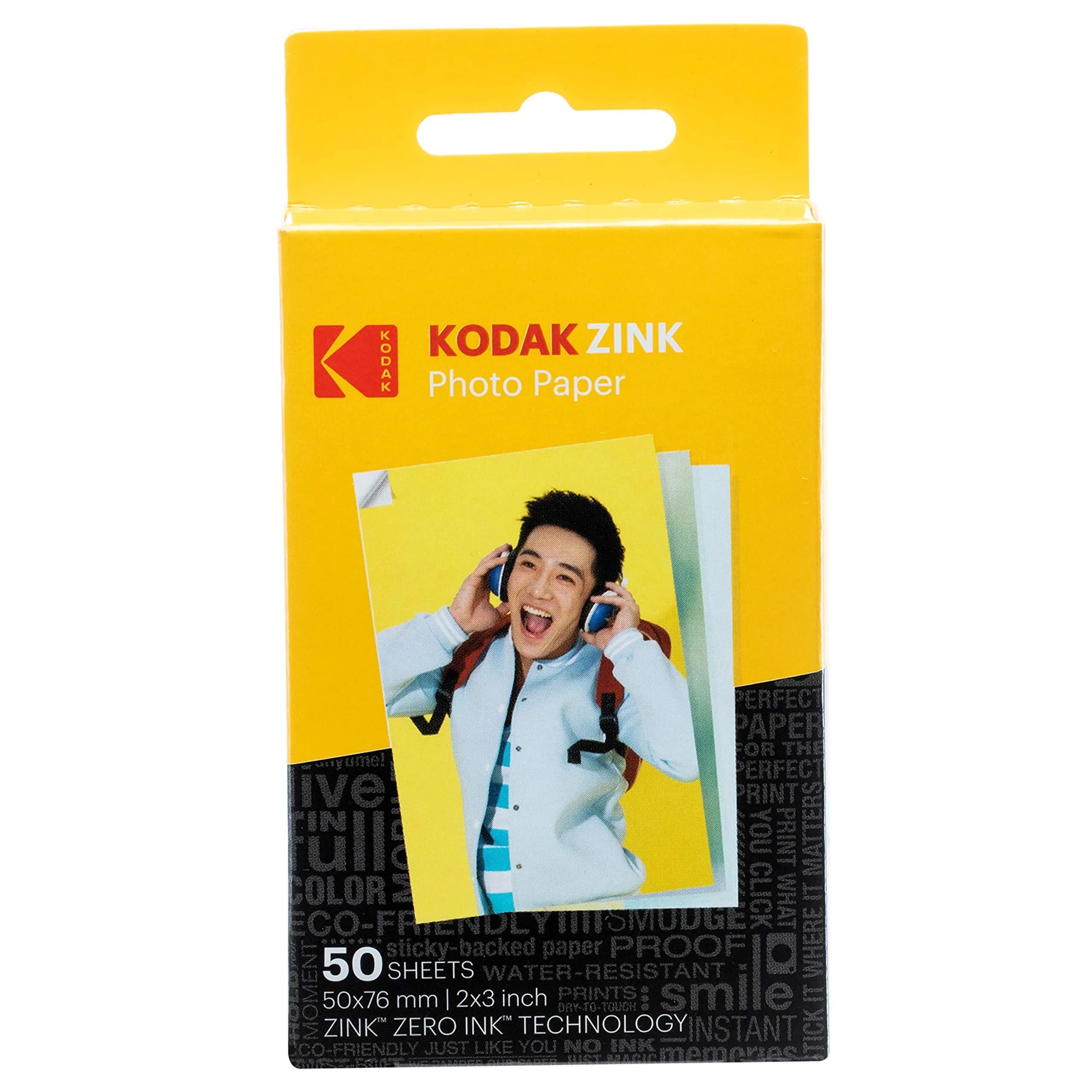 KODAK 2x3 Premium Sticky-Backed ZINK Photo Paper (50 Sheets) | Fade-Resistant & Water-Resistant