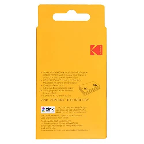 KODAK 2x3 Premium Sticky-Backed ZINK Photo Paper (50 Sheets) | Fade-Resistant & Water-Resistant thumbnail 2