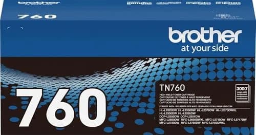 Brother Genuine TN760 High Yield Black Toner Cartridge | 3000 Pages Yield thumbnail 1