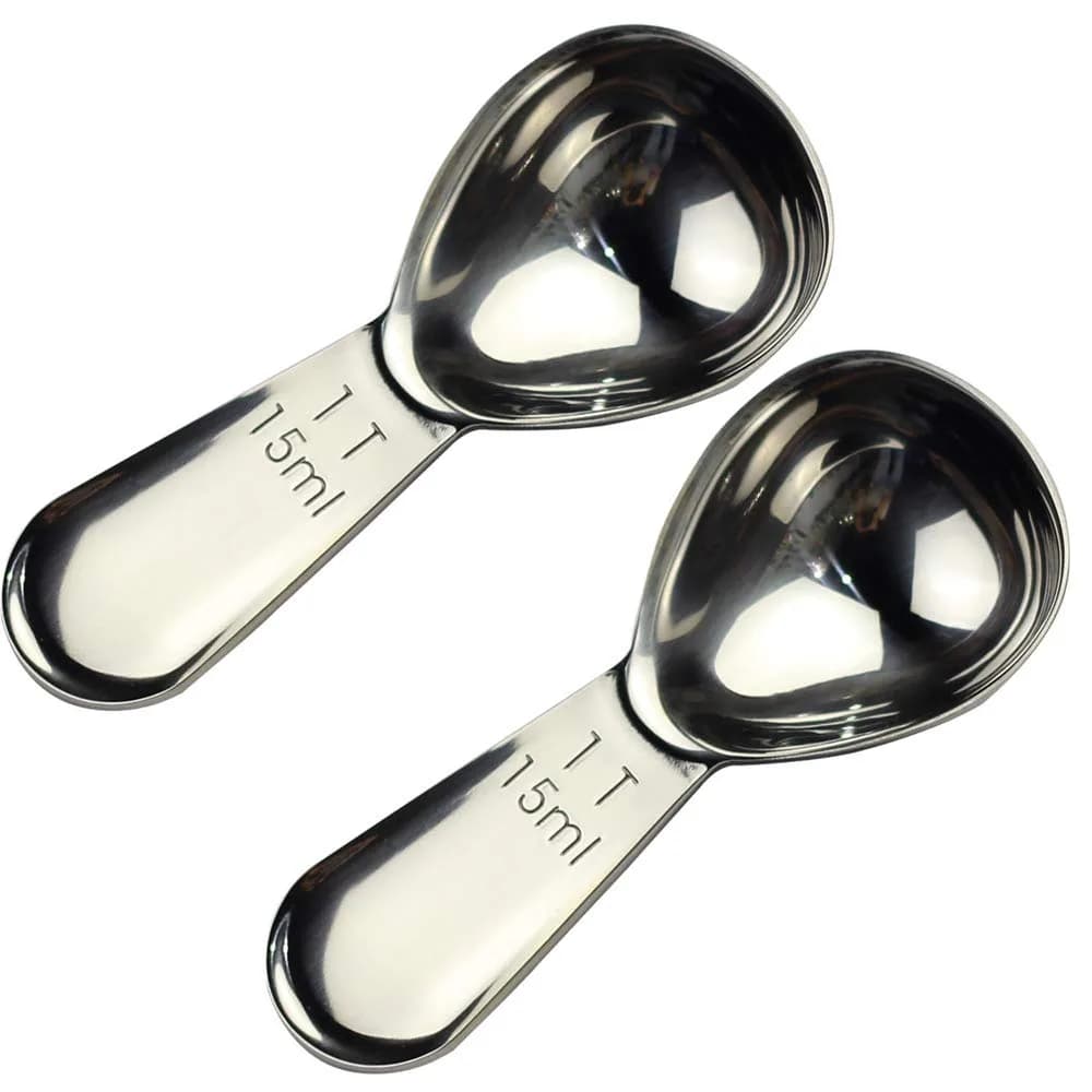 CoaGu 15ml Stainless Steel Coffee Scoop | Precision Measurement for Ground Coffee — 2pcs 15ml