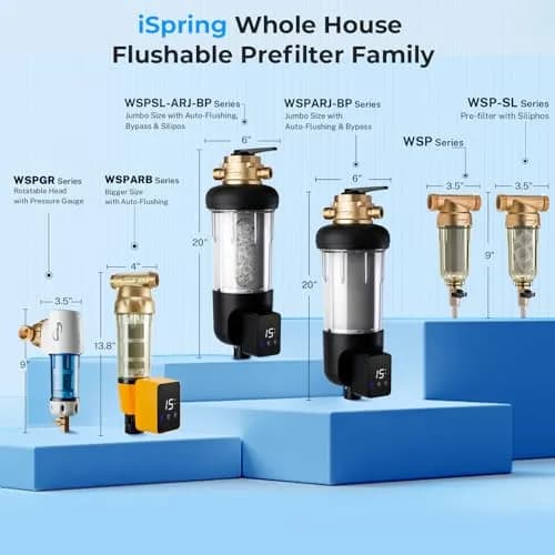 iSpring WSP-500SL Spin Down Sediment Filter 500 Micron | 20 GPM Flow Rate thumbnail 8