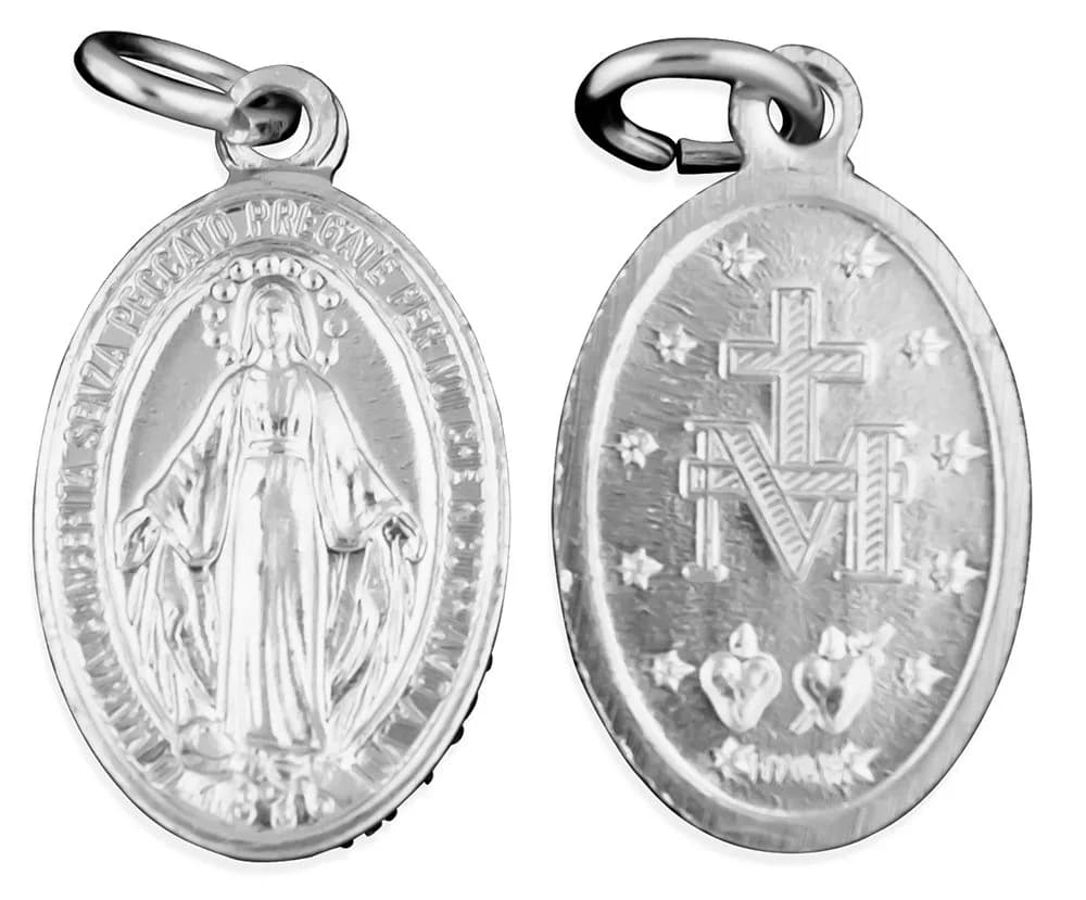Venerare Aluminum Miraculous Medals - 24mm Silver (Pack of 10) | Religious Education & Prayer Group Supplies — Silver