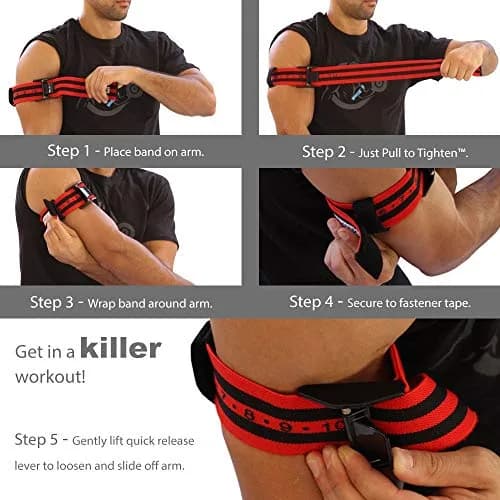 BFR BANDS PRO X Occlusion Bands – 2 Pack, 2 Inch Wide | Blood Flow Restriction for Arms & Legs thumbnail 5