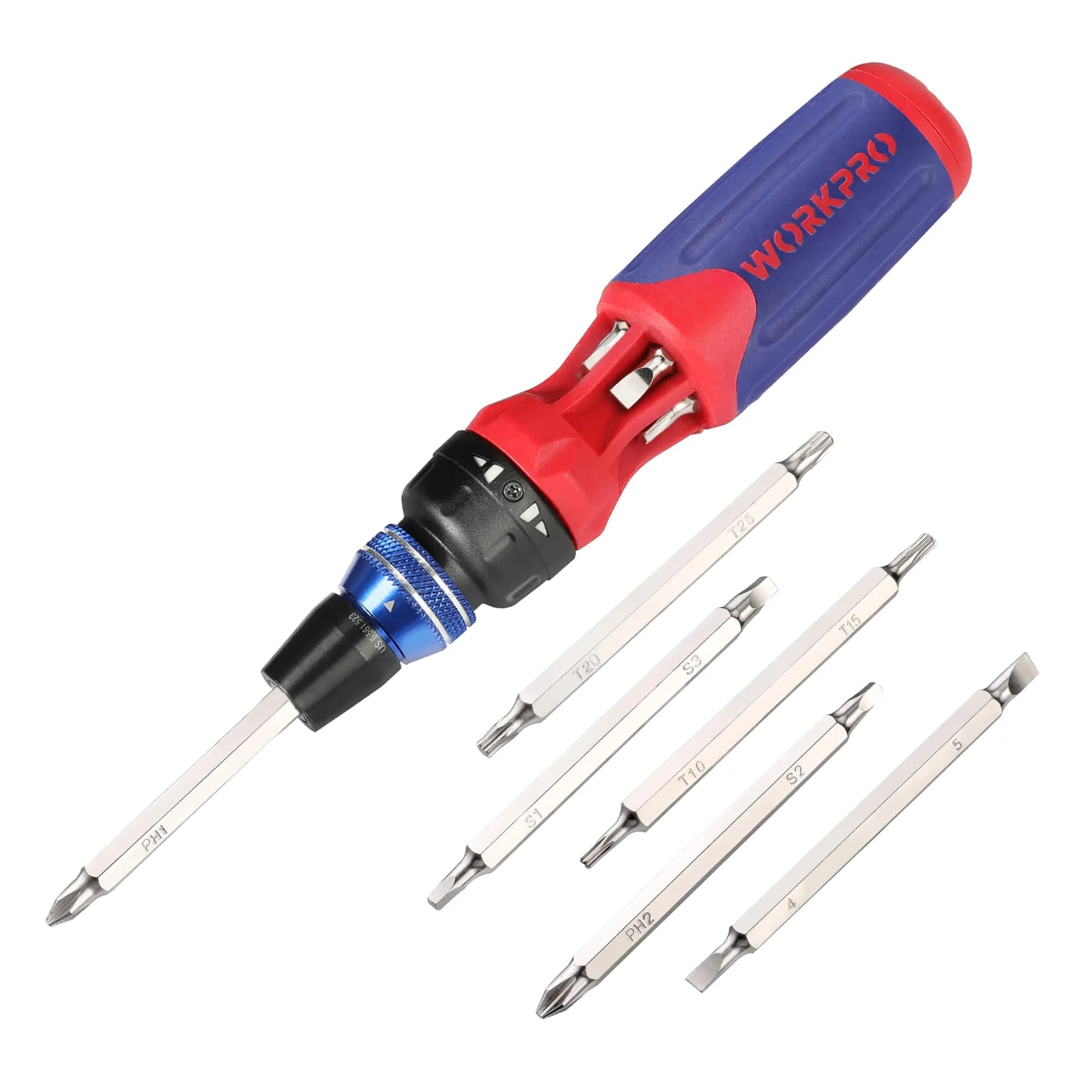 WORKPRO 12-in-1 Ratcheting Multi-Bit Screwdriver Set | Ergonomic Handle & Auto-Lock Bits for Home & DIY - main product image