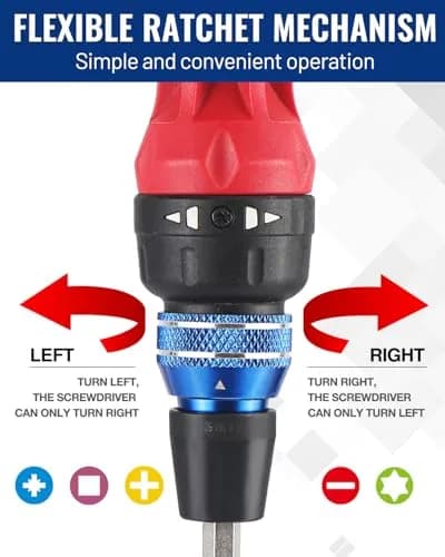 WORKPRO 12-in-1 Ratcheting Multi-Bit Screwdriver Set | Ergonomic Handle & Auto-Lock Bits for Home & DIY thumbnail 3