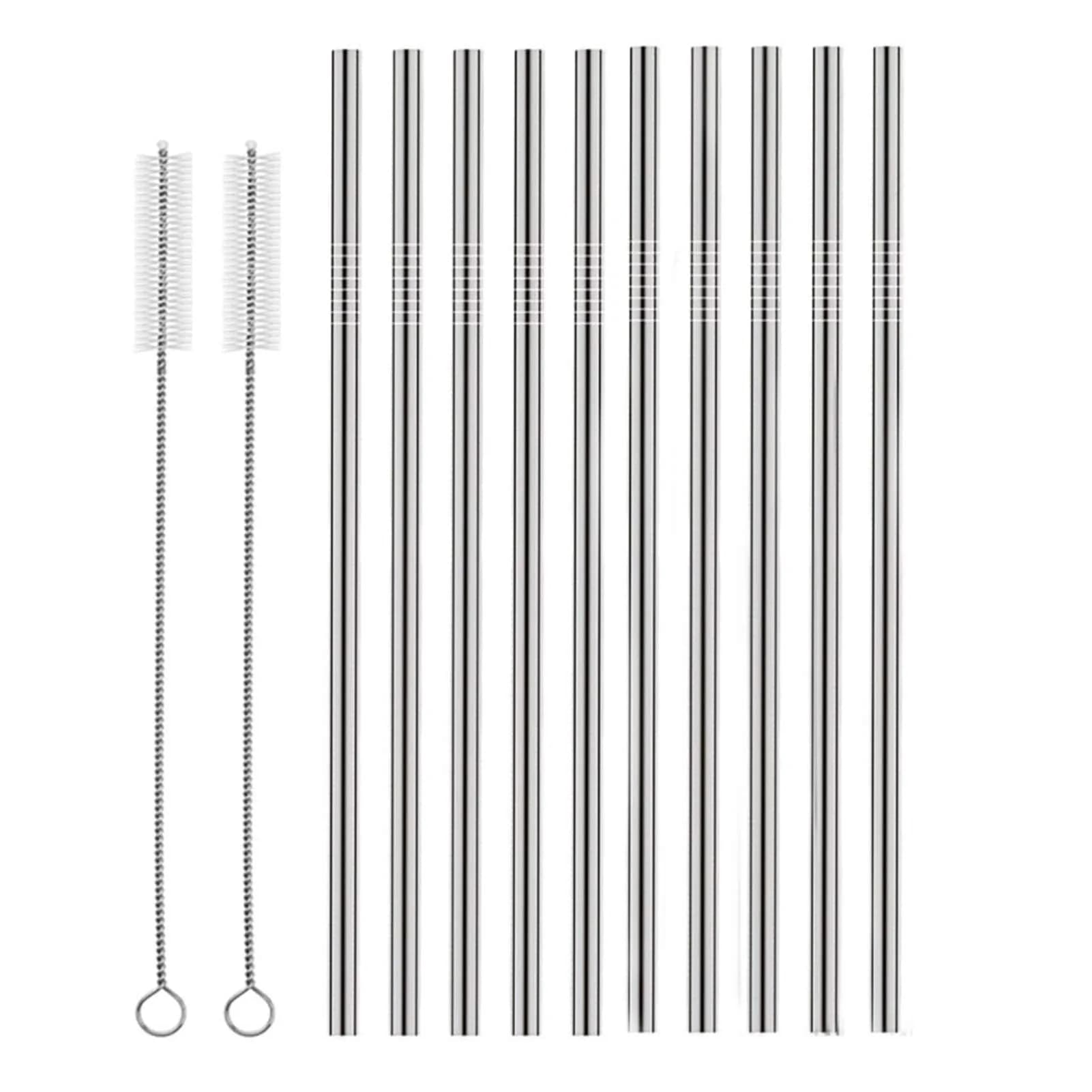 HuaQi Stainless Steel Drinking Straws 10.5'' | Reusable & Eco-Friendly (70-120 chars) - main product image