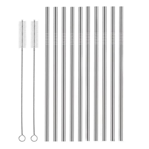 HuaQi Stainless Steel Drinking Straws 10.5'' | Reusable & Eco-Friendly (70-120 chars) thumbnail 1
