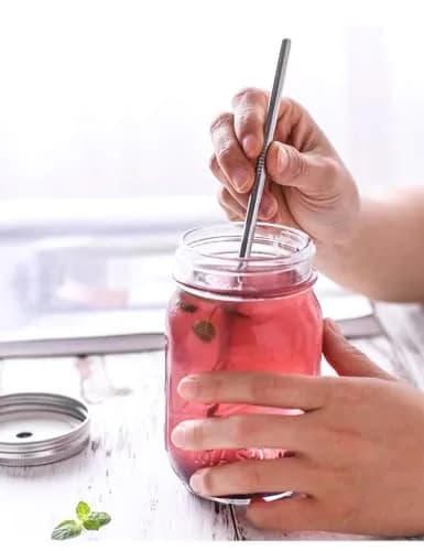 HuaQi Stainless Steel Drinking Straws 10.5'' | Reusable & Eco-Friendly (70-120 chars) thumbnail 6