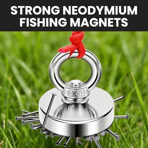 DIYMAG Fishing Magnet with Countersunk Hole 75mm (2.95") 650 LBS Pulling Force | Heavy Duty Neodymium Rare Earth Magnet for Lifting and Retrieval thumbnail 6