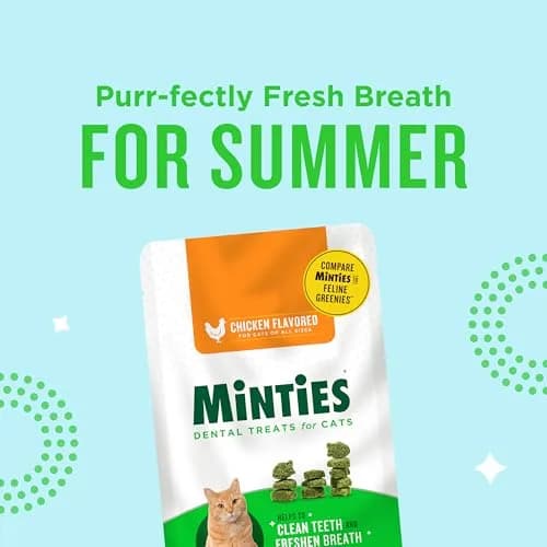 VetIQ Minties Dental Cat Treats Chicken Flavor 70.87g (2.5 Oz) | Cleans Teeth & Freshens Breath thumbnail 8