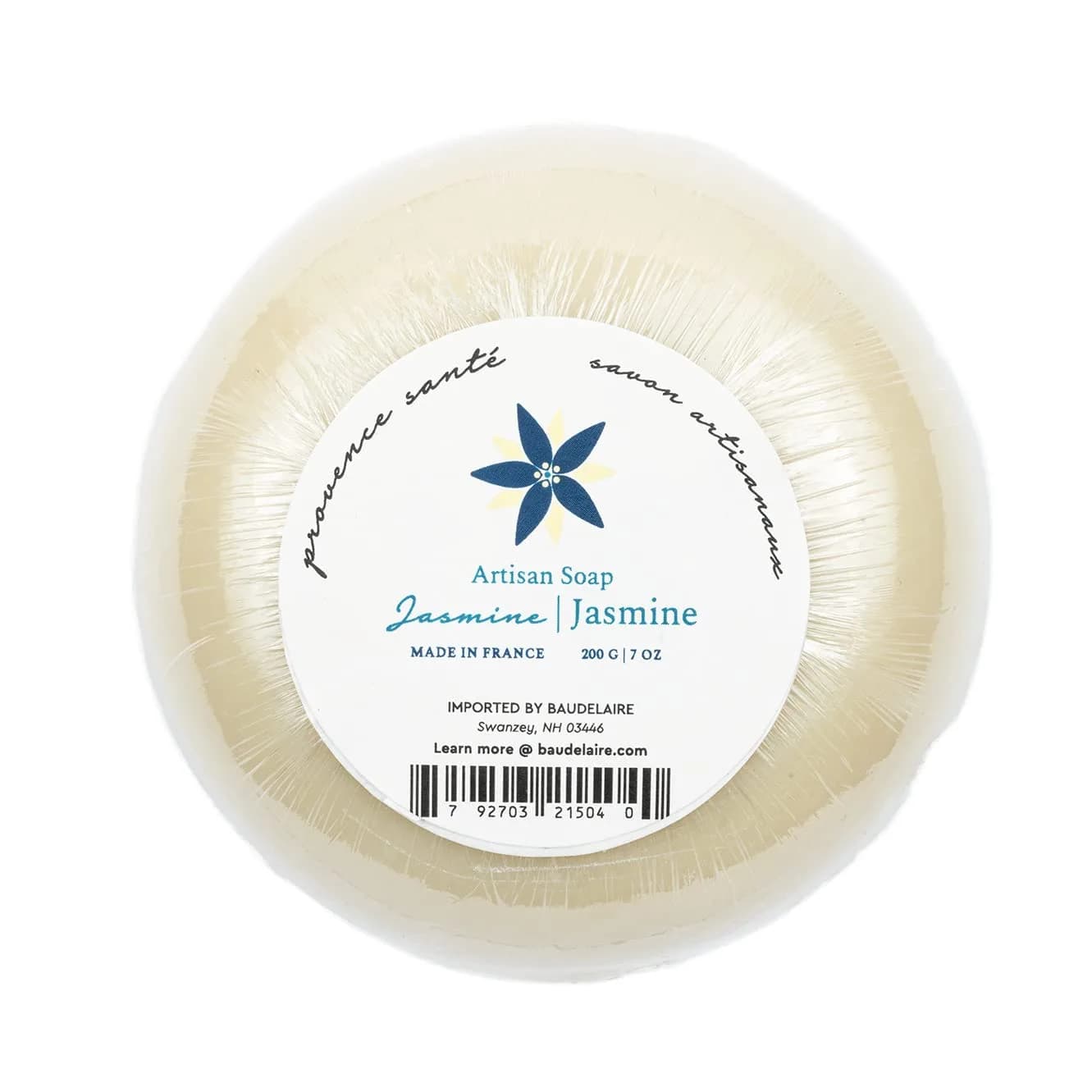 Provence Sante Luxury French Bath Bar Moisturizing Shea Butter Vetiver Fragrance 198g (7 oz) | Triple-milled for Gentle Cleansing — Jasmine