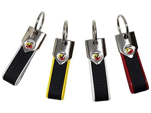 Abarth Official Key Ring, White Carbon | Authentic Sporty Car Accessory thumbnail 4