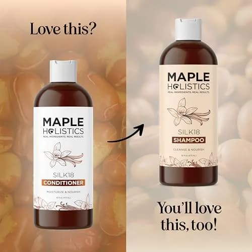 Maple Holistics Silk18 Conditioner for Damaged Hair - 473ml (16 Fl Oz) | Deeply Moisturizing for Dry, Curly, Frizzy Hair thumbnail 5