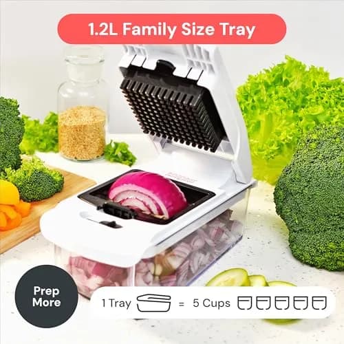Fullstar Pro Original Vegetable Chopper & Spiralizer 1.2L (4 Cups) | Fast & Safe Kitchen Prep thumbnail 6