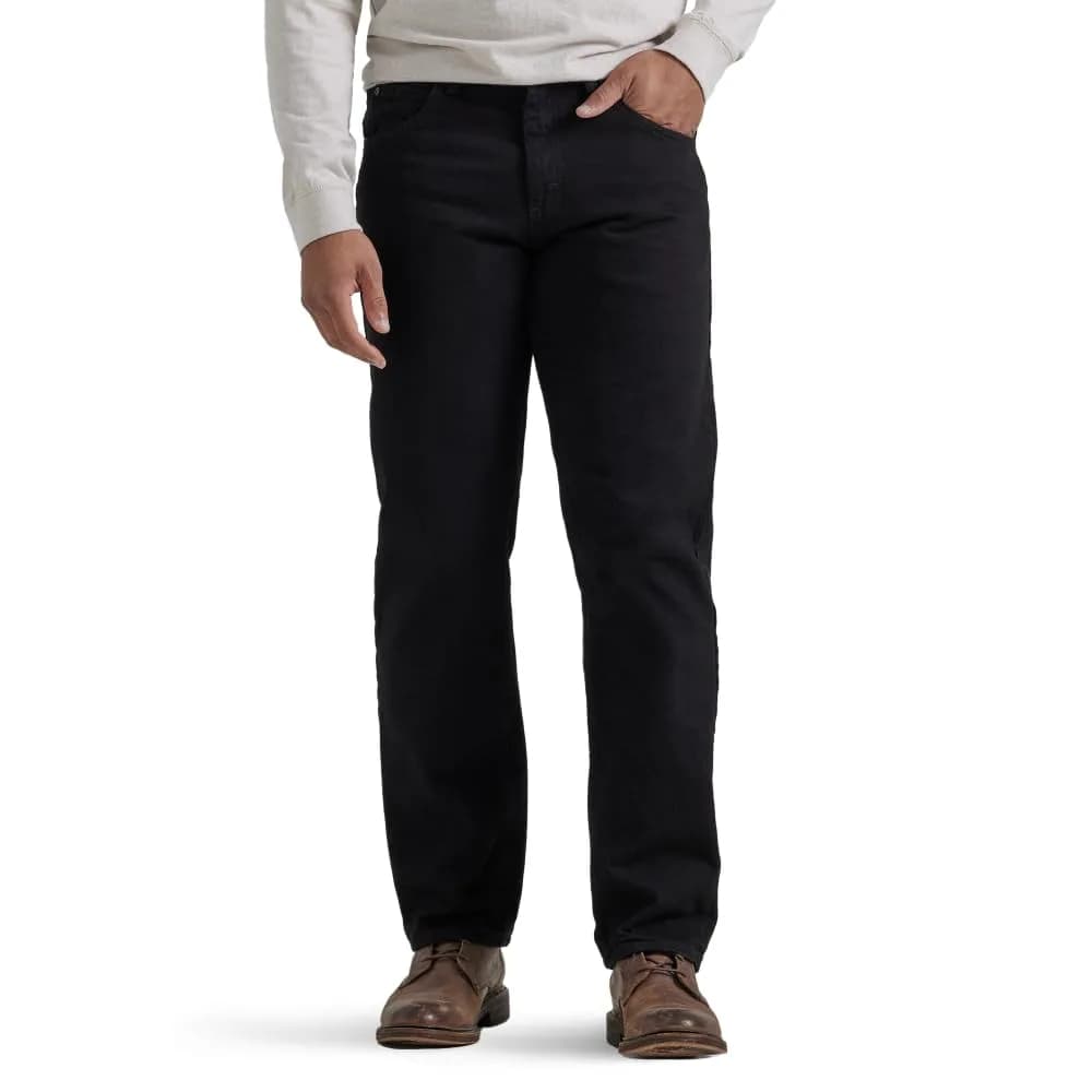 Wrangler Authentics Classic 5-Pocket Relaxed Fit Cotton Jean, Black, 32W x 30L | Imported for India - main product image