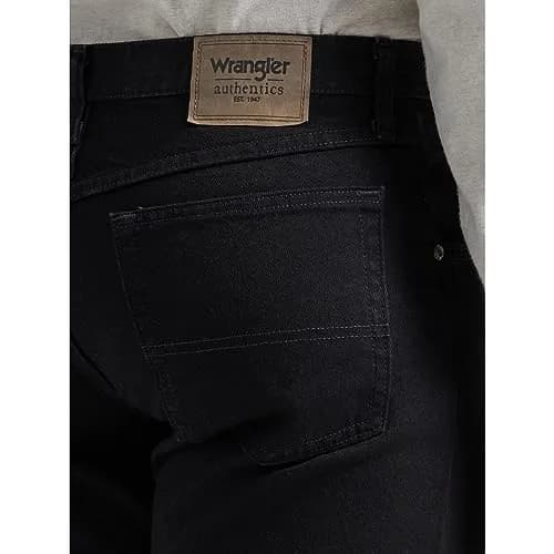 Wrangler Authentics Classic 5-Pocket Relaxed Fit Cotton Jean, Black, 32W x 30L | Imported for India thumbnail 3