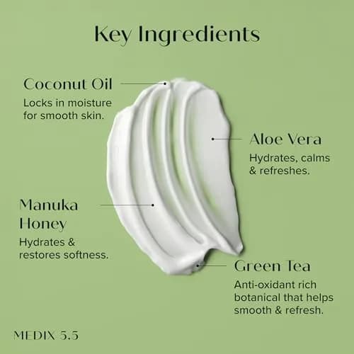 Medix 5.5 Coconut Oil & Manuka Honey Cream | 15 Fl Oz | Anti-Aging Body Moisturizer for Dry Skin thumbnail 3