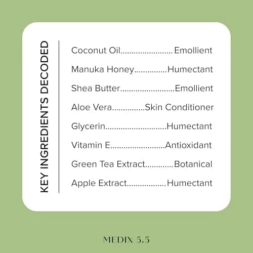 Medix 5.5 Coconut Oil & Manuka Honey Cream | 15 Fl Oz | Anti-Aging Body Moisturizer for Dry Skin thumbnail 4