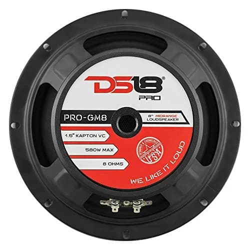 DS18 PRO-GM8 8" Midrange Loudspeaker | 580W Max Power, 8 Ohms, Black Steel Basket thumbnail 6