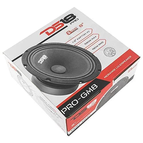 DS18 PRO-GM8 8" Midrange Loudspeaker | 580W Max Power, 8 Ohms, Black Steel Basket thumbnail 7